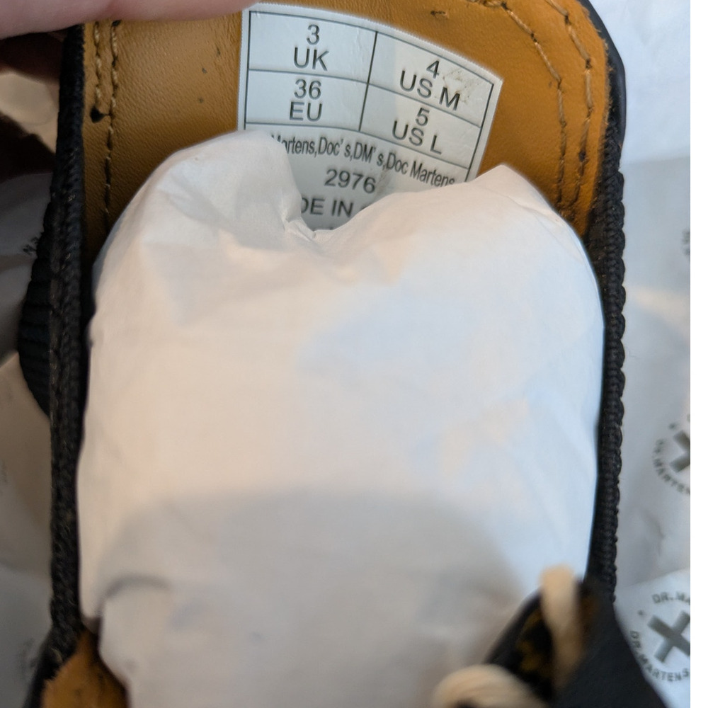 Dr. Martens Men's 4 2976 Chelsea Boots Black Leather Women's 5 Docs NEW - Picture 8 of 8